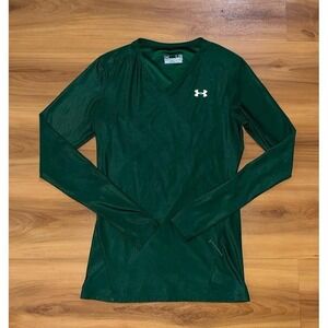 Womens Under Armour Compression V-Neck Athletic Performance Active Shirt